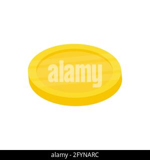 Isometrische Goldmünzen. Geldsymbol. Wohlstandskonzept. Vektorgrafik isoliert auf Weiß Stock Vektor