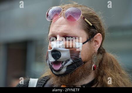 Leicester, Leicestershire, Großbritannien 29. Mai 2021. UK News. Im Stadtzentrum von Leicester findet ein Extinction Rebellion march statt. Alex Hannam/Alamy Live News Stockfoto