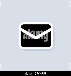 E-Mail-Aufkleber. Umschlag. Newsletter-Logo. E-Mail- und Messaging-Symbole. Vektor auf isoliertem Hintergrund. EPS 10. Stock Vektor