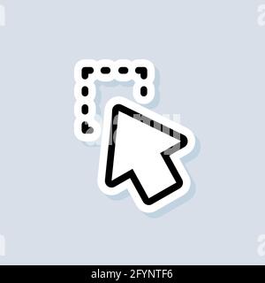 Pointer icon sticker. Cursor sign. Click icon. Computer mouse, cursors, pointing. Arrow and wait. Vector on isolated background. EPS 10. Stock Vektor
