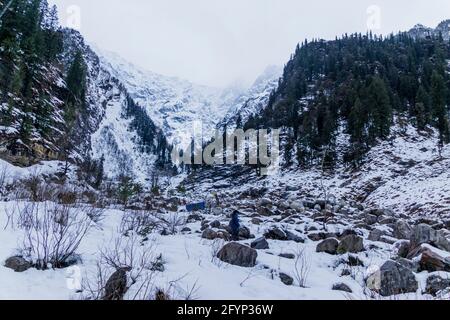 Paragliding in Manali, Himachal Pradesh Stockfoto