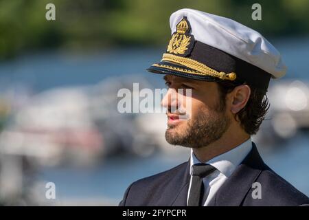 Prinz Carl Philip am Veteranentag, in Stockholm, Schweden, am 29. Mai 2021. Foto von Fredrik Wennerlund/ Stella Pictures/ABACAPRESS.COM Stockfoto