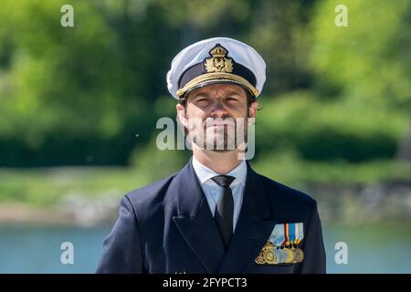 Prinz Carl Philip am Veteranentag, in Stockholm, Schweden, am 29. Mai 2021. Foto von Fredrik Wennerlund/ Stella Pictures/ABACAPRESS.COM Stockfoto