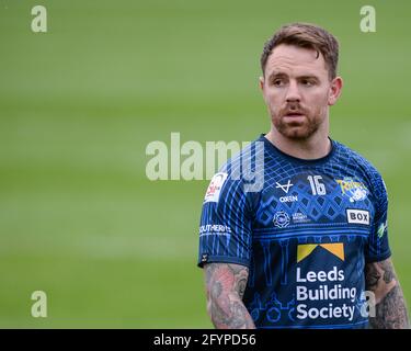 Castleford, England - 28. Mai 2021 -Richie Myler (16) aus Leeds Rhinos während der Rugby League Betfred Super League Runde 8 Castleford Tigers gegen Leeds Rhinos im Mend-A-Hose Stadium, Castleford, Großbritannien Dean Williams/Alamy Live News Stockfoto