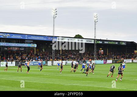 Castleford, England - 28. Mai 2021 - Gesamtansicht während der Rugby League Betfred Super League Runde 8 Castleford Tigers vs Leeds Rhinos im Mend-A-Hose Stadium, Castleford, Großbritannien Dean Williams/Alamy Live News Stockfoto