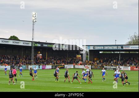 Castleford, England - 28. Mai 2021 - Gesamtansicht während der Rugby League Betfred Super League Runde 8 Castleford Tigers vs Leeds Rhinos im Mend-A-Hose Stadium, Castleford, Großbritannien Dean Williams/Alamy Live News Stockfoto