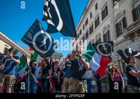Rom, Italien. Mai 2021. 05/29/2021 Rom, Casapound Italien nationale Demonstration Kredit: Unabhängige Fotoagentur/Alamy Live News Stockfoto