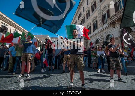 Rom, Italien. Mai 2021. 05/29/2021 Rom, Casapound Italien nationale Demonstration Kredit: Unabhängige Fotoagentur/Alamy Live News Stockfoto