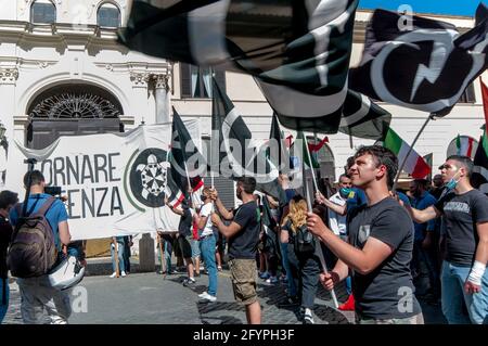Rom, Italien. Mai 2021. 05/29/2021 Rom, Casapound Italien nationale Demonstration Kredit: Unabhängige Fotoagentur/Alamy Live News Stockfoto
