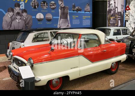 Austin Metropolitan (1958), Time Road, British Motor Museum, Gaydon, Warwick, West Midlands, England, Großbritannien, Großbritannien, Europa Stockfoto