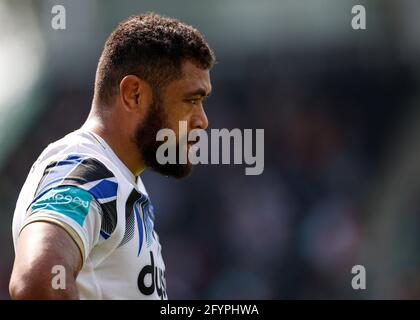 Twickenham Stoop, London, Großbritannien. Mai 2021. Englische Premiership Rugby, Harlekins versus Bath; Taulupe Faletau of Bath Kredit: Action Plus Sports/Alamy Live News Stockfoto