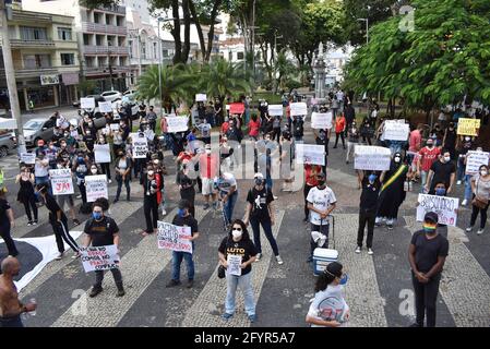 Pouso-Elle, Brasilien. Mai 2021. Demonstration vor Bolsonaro im Stadtzentrum von Pouso-Eschre/MG an diesem Samstag (29). Kredit: Lucas Barbosa/FotoArena/Alamy Live Nachrichten Stockfoto