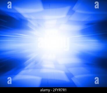 Abstrakter blauer Hintergrund, verschwommene Geschwindigkeit Stockfoto