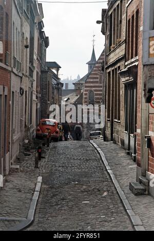 La rue Pierreuse est une très ancienne rue de la ville de Liège en Belgique Stockfoto