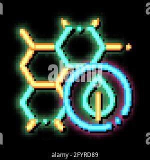 Kosmetik-Inhaltsstoff Honey neon Glow Icon Illustration Stock Vektor