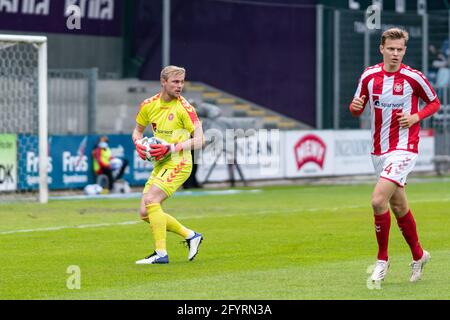 Haderslev, Dänemark. Mai 2021. Jacob Rinne (1) von Aalborg Boldspilklub beim 3F Superliga-Spiel zwischen SonderjyskE und Aalborg Boldspilklub im Sydbank Park in Haderslev, Dänemark. (Foto: Gonzales Photo - Gastón Szerman). Stockfoto