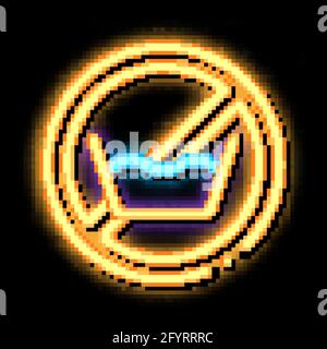Wäscheservice No-Preseleak Neon Glow Icon Illustration Stock Vektor