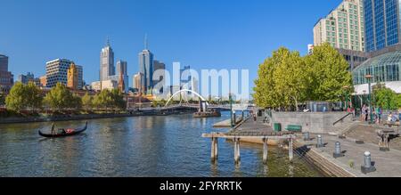 Melbourne afrernoon Gondelfahrt Stockfoto