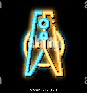 Wäschereiservice Kleidung Peg Neon leuchten Symbol Illustration Stock Vektor