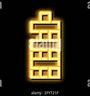 Interaktive Kids Game Neon Glow Symbol Illustration Stock Vektor