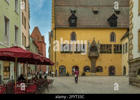Alter Rathaus Platz, Regensburg, Bayern, Deutschland Stockfoto