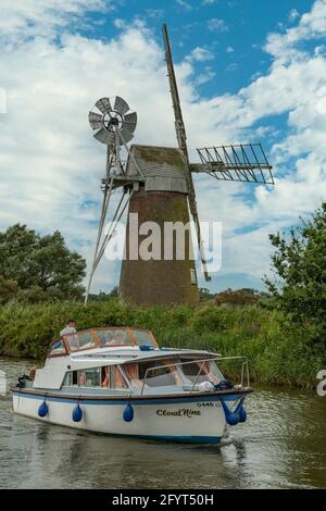 Turf Moor Windmühle, in der Nähe von Ludham, Norfolk, England Stockfoto