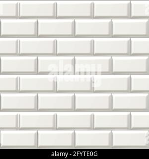 Realistische Vektor isoliert Symbol Illustration der weißen Fliesen im Bad. Stock Vektor