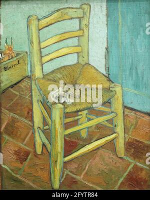 Vincent van Gogh's Chair an der National Gallery, London, UK Stockfoto