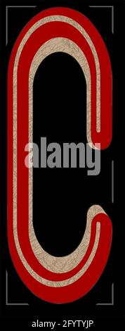 Grafik mit dem Großbuchstaben C als Monogramm Stockfoto