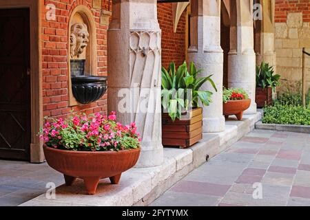 Die Jagiellonische Universität. Die älteste Universität in Polen, die zweitälteste Universität in Mitteleuropa. Collegium Maius. Stockfoto