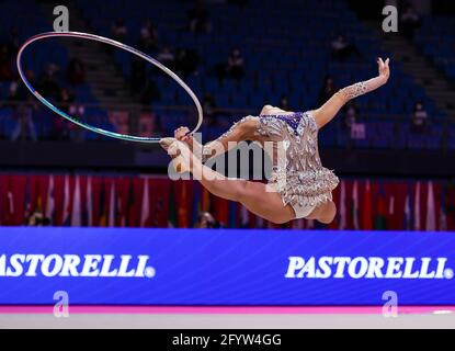 Italien Gruppenmannschaft während der rhythmischen Gymnastik FIG World Cup 2021 Pesaro in der Vitrifrigo Arena, Pesaro, Italien am 29. Mai, / LM Stockfoto