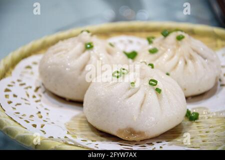 Pfanne gebraten knusprigen Schweinefleisch bun.IT ist chinesisches Essen. Stockfoto