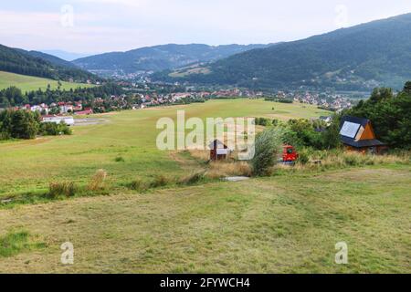 The Zywiec Beskids - a mountain range in the Outer Eastern Carpathian Mountains, Zywiec Beskids, Poland. Stockfoto