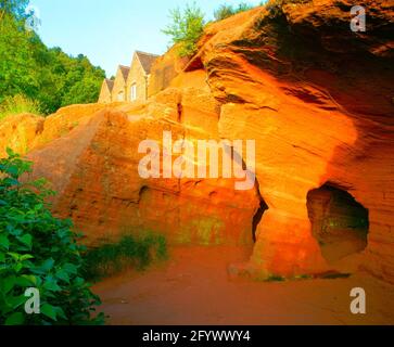 Großbritannien, England, Staffordshire, Kinver Edge, Rock Houses, Höhlen, Stockfoto