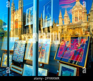 Großbritannien, England, Cambridgeshire, Cambridge, Kings College, Reflexion, Stockfoto