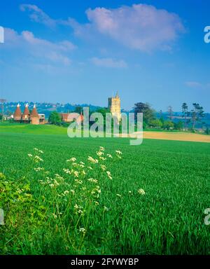 Großbritannien, England, Kent, Horsmonden, Und der Kirche, Stockfoto