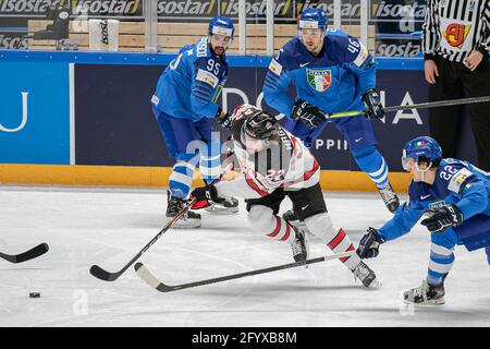 Arena Riga, Riga, Lettland, 30. Mai 2021, DeLuca (Italien) während der Weltmeisterschaft 2021 - Italien gegen Kanada, Eishockey - Foto Andrea Re / LM Stockfoto