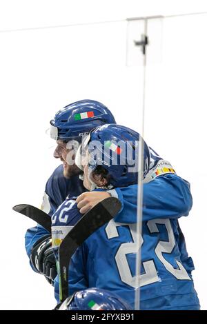 Arena Riga, Riga, Lettland, 30. Mai 2021, Frank (Italien) während der Weltmeisterschaft 2021 - Italien gegen Kanada, Eishockey - Foto Andrea Re / LM Stockfoto