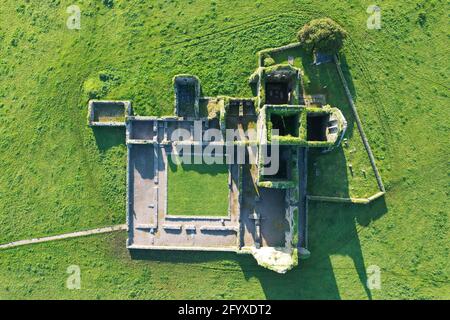 Luftaufnahme der Hore Abbey, einem zerstörten Zisterzienserkloster in der Nähe des Rock of Cashel, Grafschaft Tipperary, Republik Irland Stockfoto