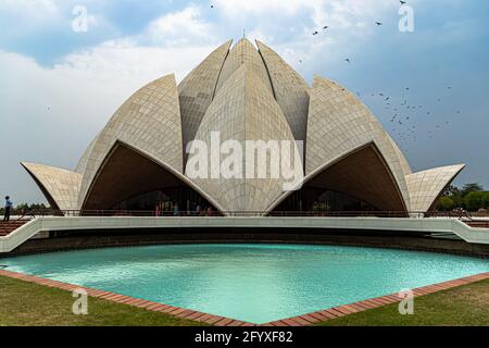 bahai Lotustempel, Neu-delhi, indien. Stockfoto