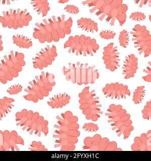 Tardigrada Muster nahtlos. Art der mikroskopischen Wirbellosen Hintergrund. vektor-Textur Stock Vektor
