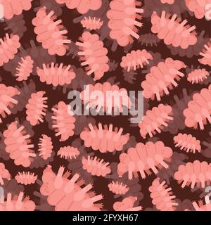 Tardigrada Muster nahtlos. Art der mikroskopischen Wirbellosen Hintergrund. vektor-Textur Stock Vektor