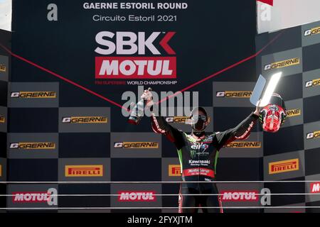 Estoril, Portugal. 30. Mai 2021. Tritt am 30. Mai 2021 beim Rennen 2 der FIM Superbike World Championship Estoril Round auf dem Circuito Estoril in Cascais, Portugal, an. Quelle: Pedro Fiuza/ZUMA Wire/Alamy Live News Stockfoto