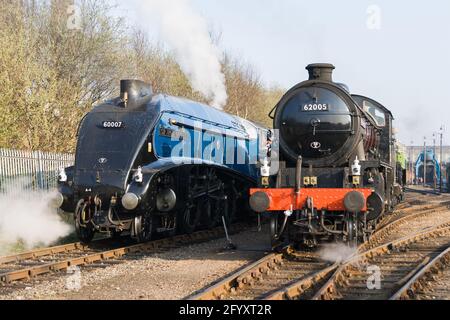 Ein Dampfgala-Tag auf Barrow Hill Stockfoto