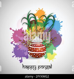 Pongal Hintergrund Stock Vektor