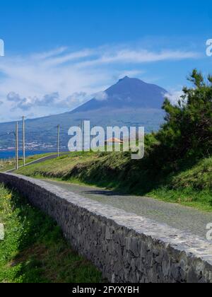 Faila Landschaft mit Pico Mountain im Hintergrund Stockfoto
