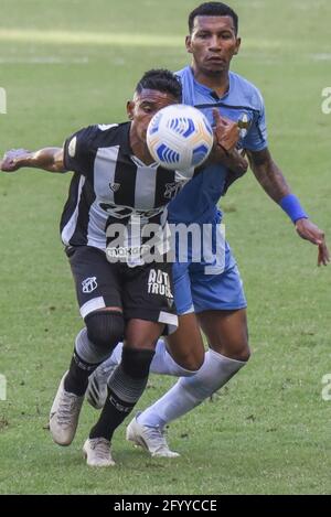 Fortaleza, Brasilien. Mai 2021. Leo Chu von Ceara während des Fußballspiels der brasilianischen Liga (Campeonato Brasileiro Serie A) zwischen Ceara und Gremio in der Castelao Arena in Fortaleza, Brasilien. Kredit: SPP Sport Pressefoto. /Alamy Live News Stockfoto