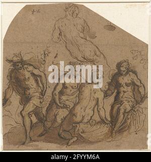 Merkur hinterlässt die drei Genugtuungen. Stockfoto