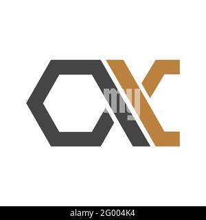 Buchstabenbuchstaben Initialen Monogramm-Logo AX, XA, X und A Stock Vektor