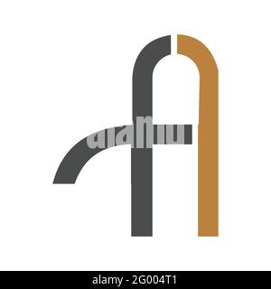 Buchstabenbuchstaben Initialen Monogramm-Logo AX, XA, X und A Stock Vektor